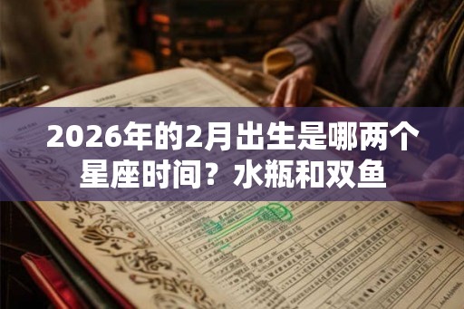 2026年的2月出生是哪两个星座时间？水瓶和双鱼