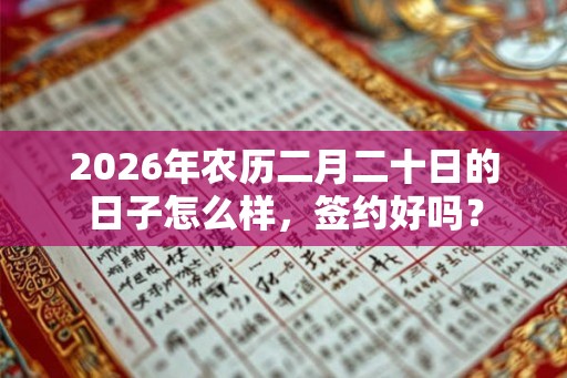 2026年农历二月二十日的日子怎么样，签约好吗？