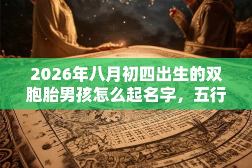 2026年八月初四出生的双胞胎男孩怎么起名字，五行属什么？