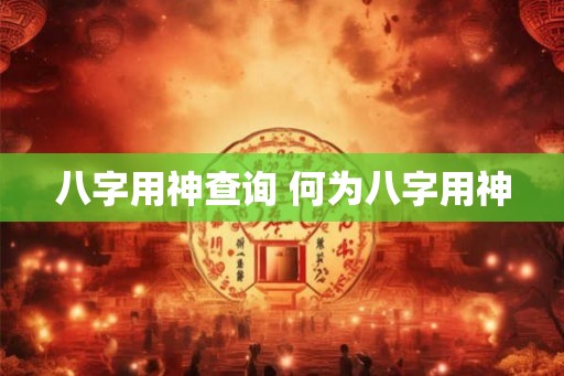 八字用神查询 何为八字用神
