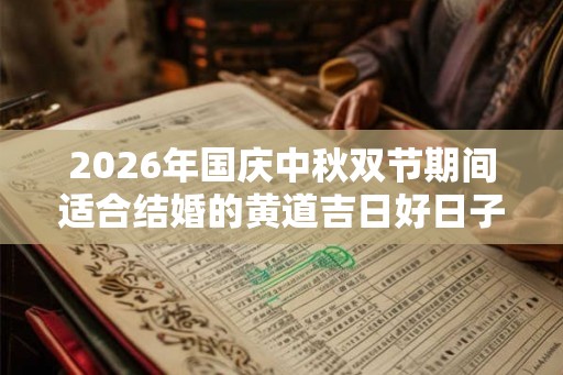 2026年国庆中秋双节期间适合结婚的黄道吉日好日子一览！
