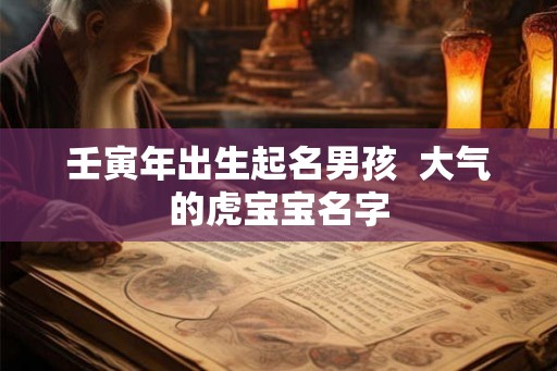 壬寅年出生起名男孩 大气的虎宝宝名字 壬寅年出生起名男孩 大气的虎宝宝名字