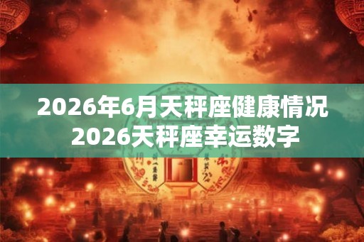 2026年6月天秤座健康情况 2026天秤座幸运数字
