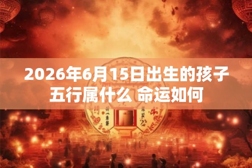 2026年6月15日出生的孩子五行属什么 命运如何