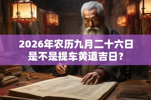 2026年农历九月二十六日是不是提车黄道吉日? 2026年农历九月二十六日是不是提车黄道吉日?