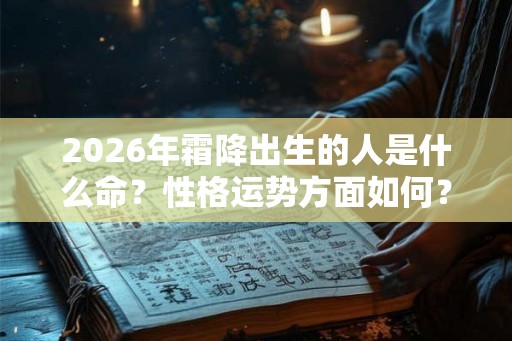 2026年霜降出生的人是什么命？性格运势方面如何？