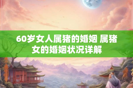 60岁女人属猪的婚姻 属猪女的婚姻状况详解