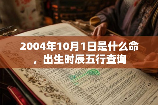 2004年10月1日是什么命,出生时辰五行查询 2004年10月1日是什么命,出生时辰五行查询