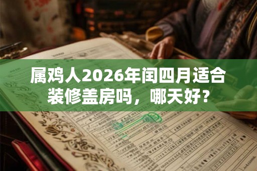 属鸡人2026年闰四月适合装修盖房吗,哪天好? 属鸡人2026年闰四月适合装修盖房吗,哪天好?