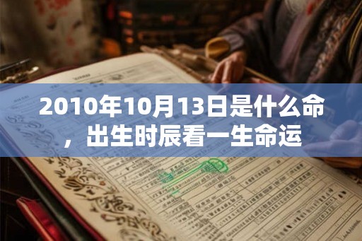 2010年10月13日是什么命，出生时辰看一生命运