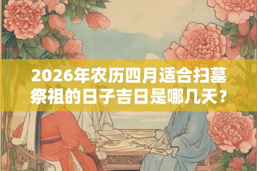 2026年农历四月适合扫墓祭祖的日子吉日是哪几天？