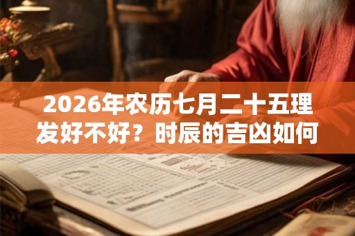 2026年农历七月二十五理发好不好？时辰的吉凶如何？
