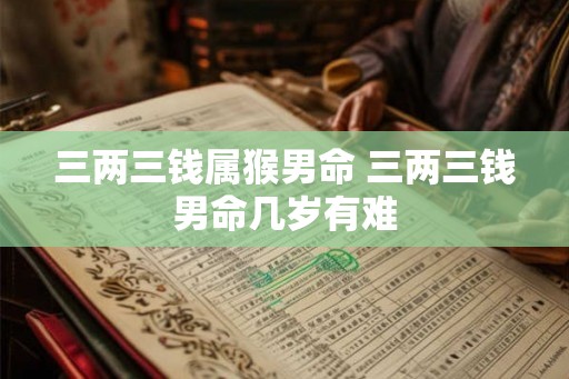 三两三钱属猴男命 三两三钱男命几岁有难