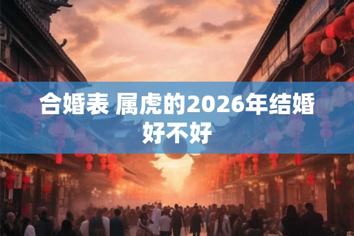 合婚表 属虎的2026年结婚好不好