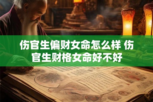 伤官生偏财女命怎么样 伤官生财格女命好不好