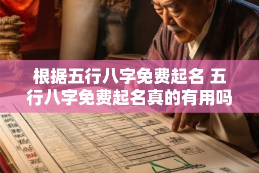 根据五行八字免费起名 五行八字免费起名真的有用吗