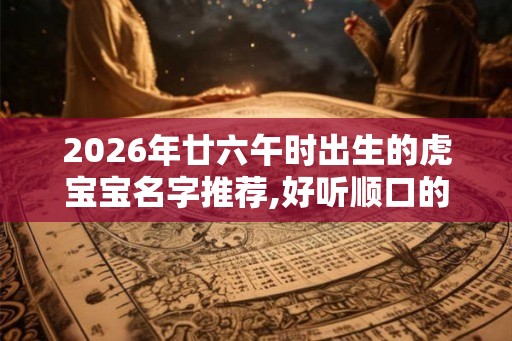 2026年廿六午时出生的虎宝宝名字推荐,好听顺口的