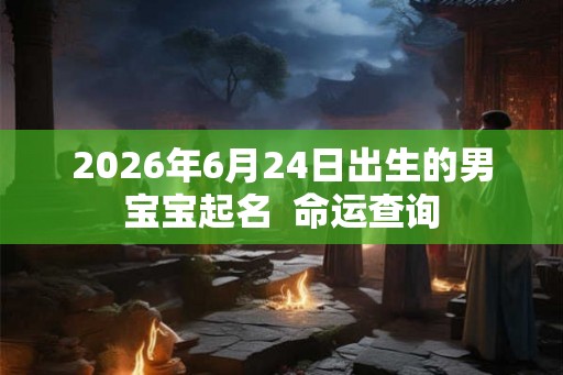 2026年6月24日出生的男宝宝起名 命运查询 2026年6月24日出生的男宝宝起名 命运查询