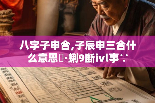 八字子申合,子辰申三合什么意思翀·蜊9断ivl事∵