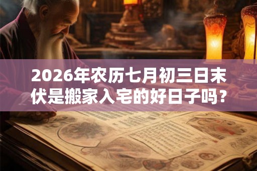 2026年农历七月初三日末伏是搬家入宅的好日子吗？