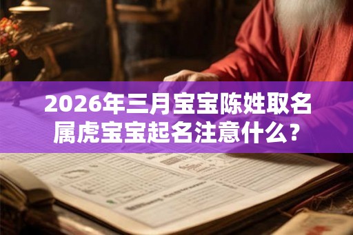 2026年三月宝宝陈姓取名属虎宝宝起名注意什么？