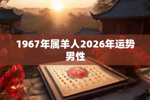 1967年属羊人2026年运势男性