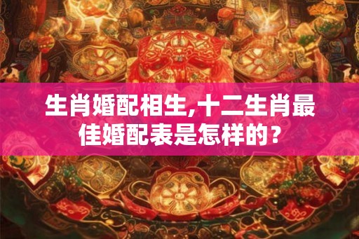 生肖婚配相生,十二生肖最佳婚配表是怎样的? 生肖婚配相生,十二生肖最佳婚配表是怎样的?