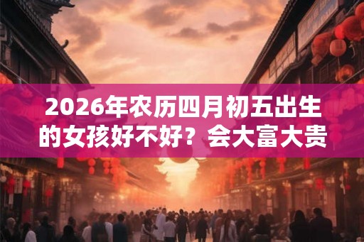 2026年农历四月初五出生的女孩好不好？会大富大贵吗？