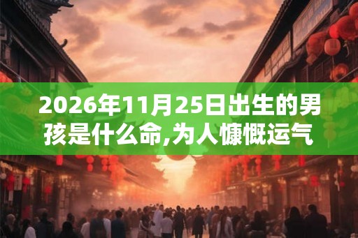 2026年11月25日出生的男孩是什么命,为人慷慨运气佳