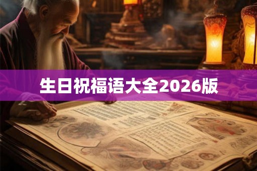 生日祝福语大全2026版