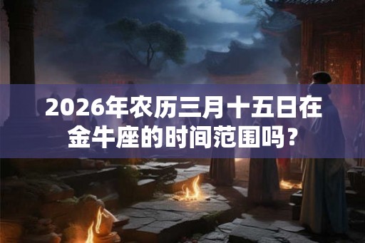 2026年农历三月十五日在金牛座的时间范围吗？