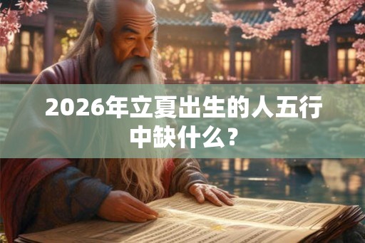 2026年立夏出生的人五行中缺什么？