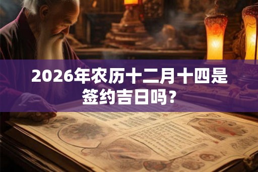 2026年农历十二月十四是签约吉日吗? 2026年农历十二月十四是签约吉日吗?