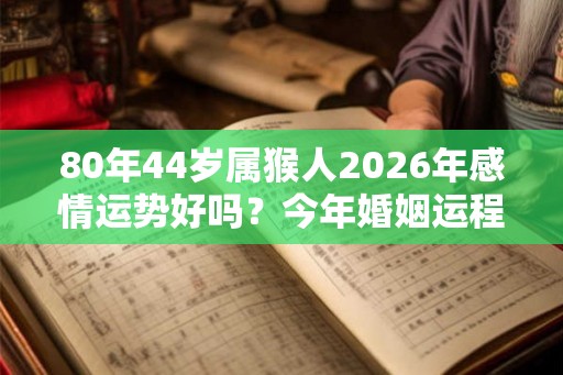 80年44岁属猴人2026年感情运势好吗？今年婚姻运程