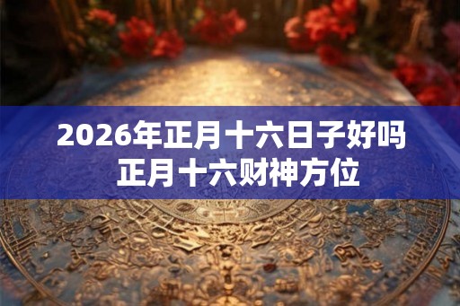 2026年正月十六日子好吗 正月十六财神方位 2026年正月十六日子好吗 正月十六财神方位