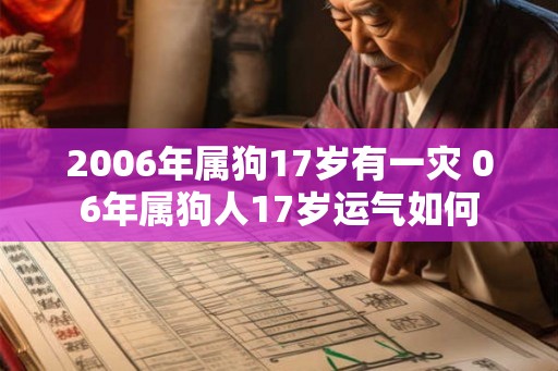 2006年属狗17岁有一灾 06年属狗人17岁运气如何 2006年属狗17岁有一灾 06年属狗人17岁运气如何