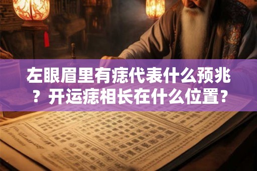 左眼眉里有痣代表什么预兆？开运痣相长在什么位置？