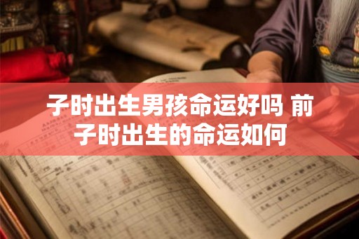 子时出生男孩命运好吗 前子时出生的命运如何
