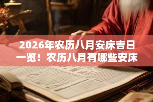 2026年农历八月安床吉日一览！农历八月有哪些安床吉日？