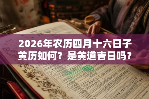 2026年农历四月十六日子黄历如何？是黄道吉日吗？