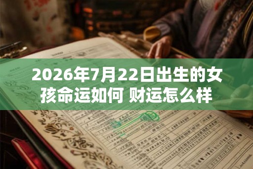 2026年7月22日出生的女孩命运如何 财运怎么样 2026年7月22日出生的女孩命运如何 财运怎么样