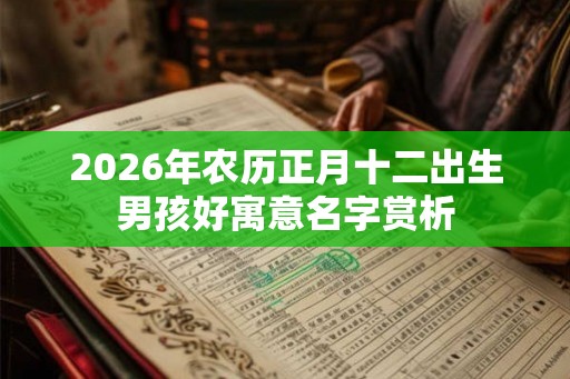 2026年农历正月十二出生男孩好寓意名字赏析 2026年农历正月十二出生男孩好寓意名字赏析