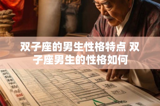 双子座的男生性格特点 双子座男生的性格如何