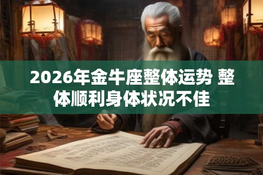 2026年金牛座整体运势 整体顺利身体状况不佳