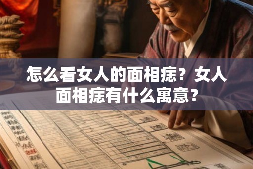 怎么看女人的面相痣？女人面相痣有什么寓意？