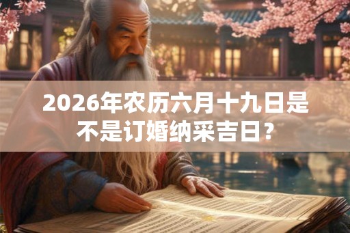 2026年农历六月十九日是不是订婚纳采吉日? 2026年农历六月十九日是不是订婚纳采吉日?