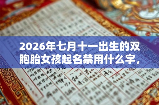 2026年七月十一出生的双胞胎女孩起名禁用什么字，五行属什么
