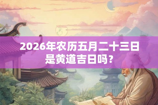 2026年农历五月二十三日是黄道吉日吗？