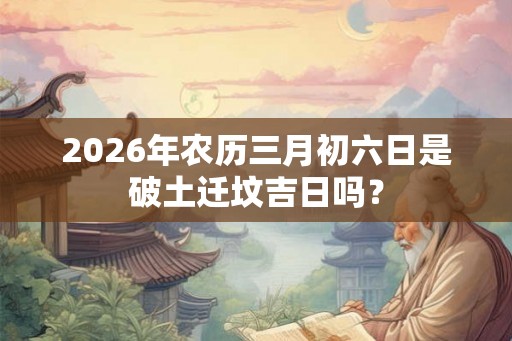 2026年农历三月初六日是破土迁坟吉日吗？