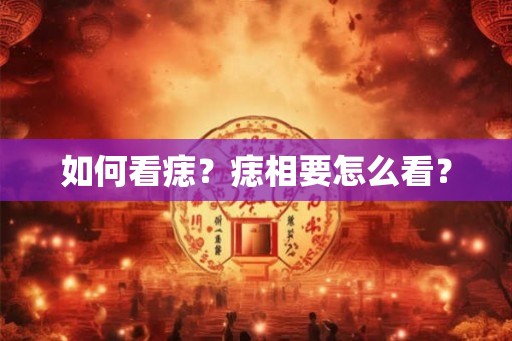 如何看痣？痣相要怎么看？
